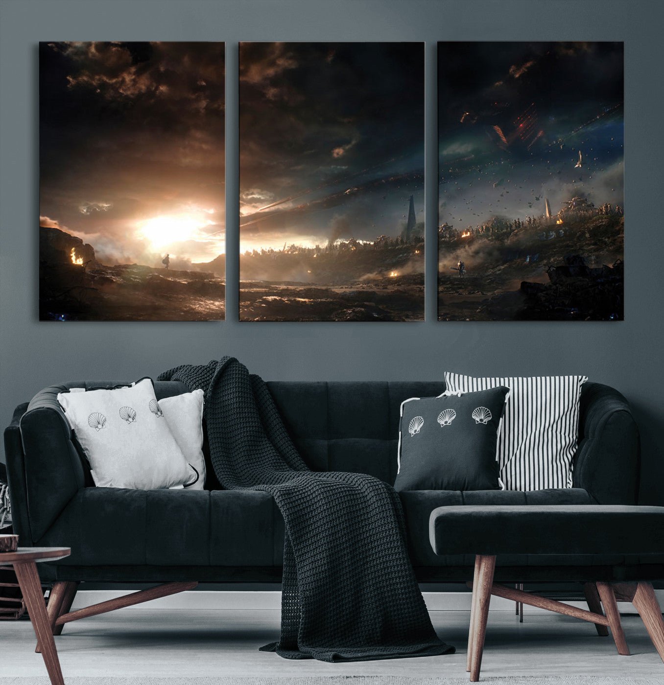 58617-MGV-CV-60X30-3P-Avengers Planet Wall Art Canvas Print