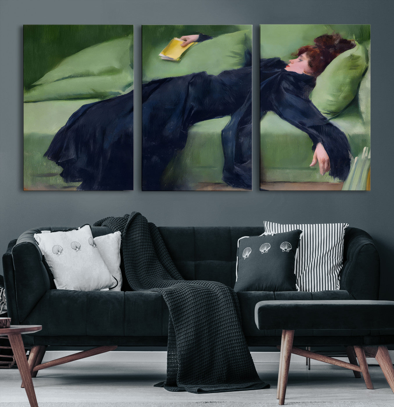 17725-MGV-CV-30X20-Decadent Girl by Ramon Casas Wall Art Canvas Print, Framed Decadent Girl Canvas Print