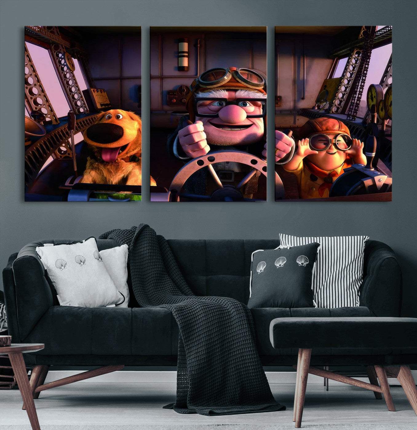 81690-MGV-CV-60X30-3P-Carl Russel And Dog, Movie Up Poster, Movie Up Wall Art, Movie Up Poster Print, Carl