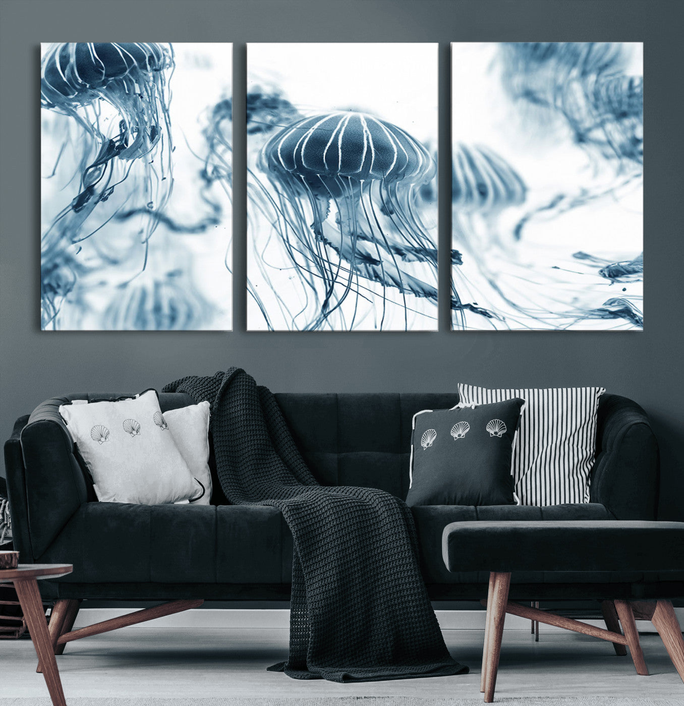 15482-MGV-CV-60X30-3P-Abstract Jellyfish Canvas Print Wall Art