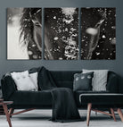 73281-MGV-CV-36X24-Winter Horse Snow Wall Art Canvas Print