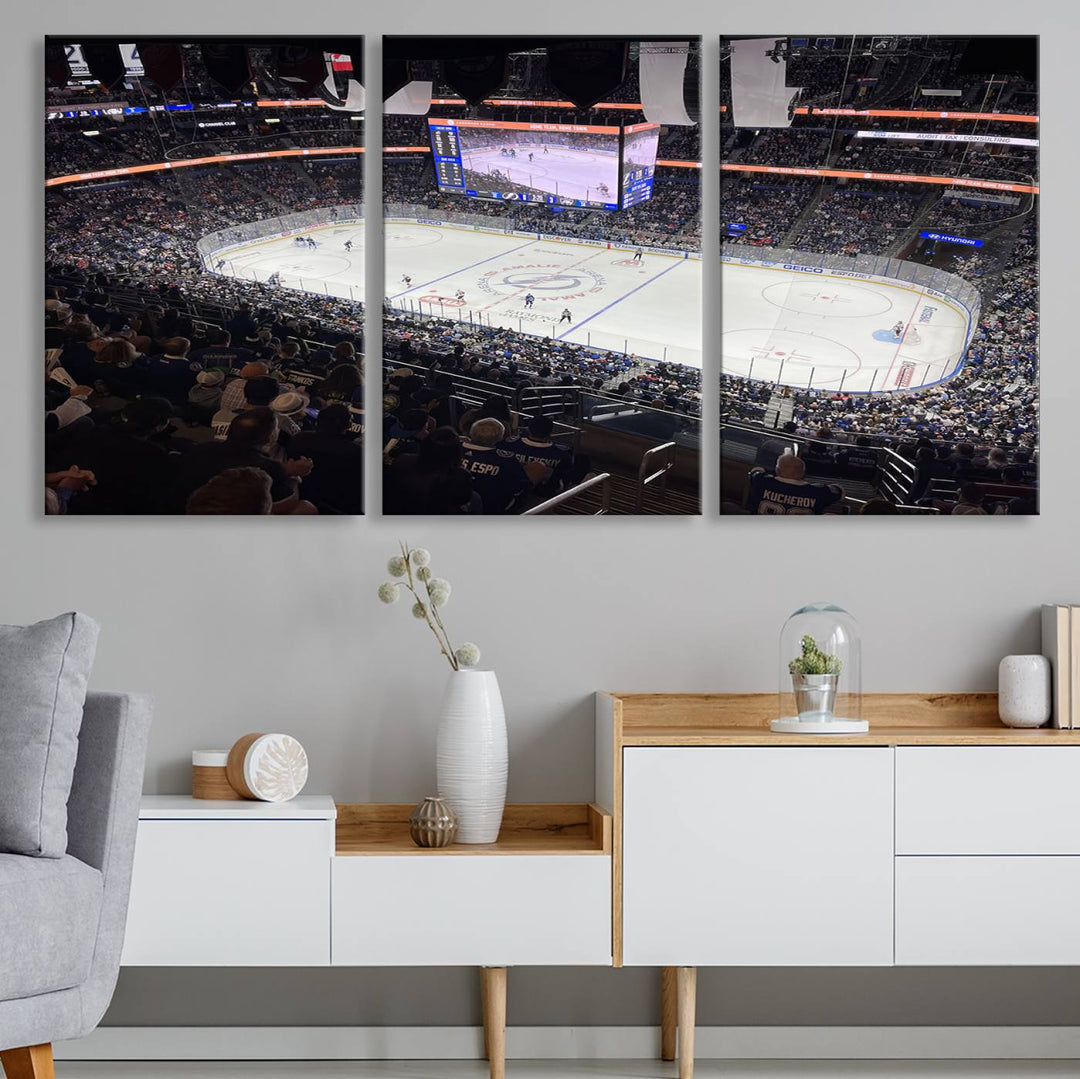 Amalie Arena Florida Wall Art Canvas Print - NHL Hockey Stadium Print