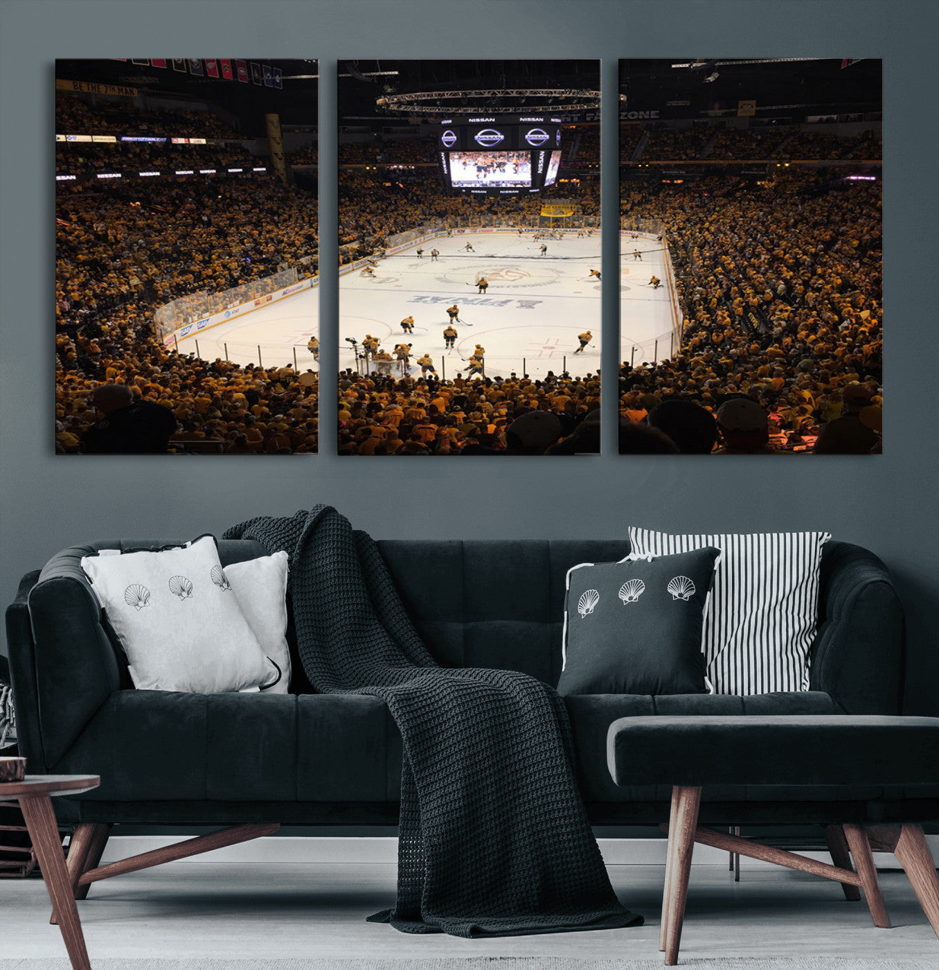 MGV-CV-60X30-3P - Bridgestone Arena - Nashville Predators Hockey Team Print - Nashville Wall Art Canvas Print