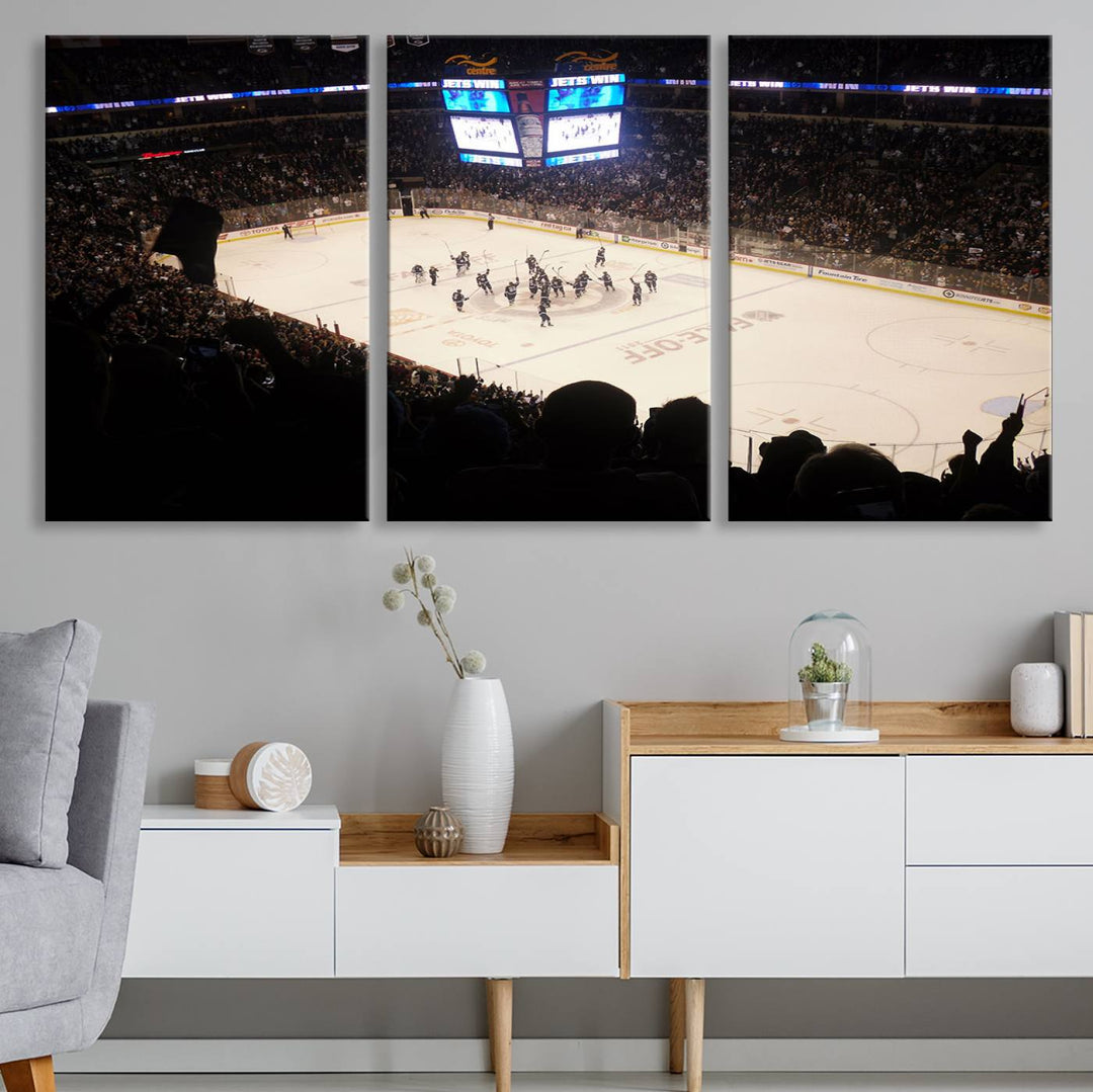 Canada Life Centre Wall Art | Winnipeg Jets Hockey Team Print | Canvas Print | Ready to Hang | Winnipeg Wall Decor