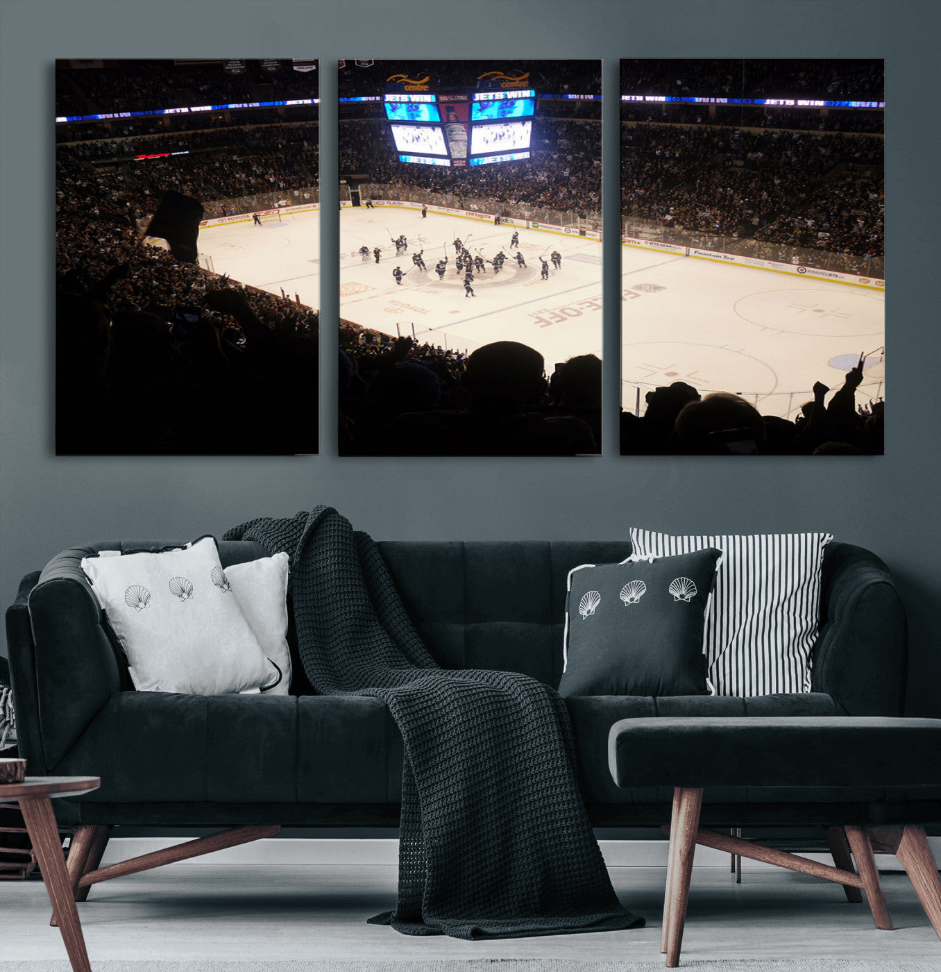 MGV-CV-60X30-3P - Canada Life Centre Wall Art | Winnipeg Jets Hockey Team Print Canvas | Ready to Hang | Winnipeg Wall