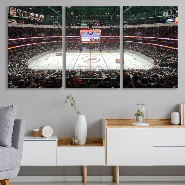 Honda Center California Anaheim Ducks Ice Hockey Stadium Wall Art Canvas Print