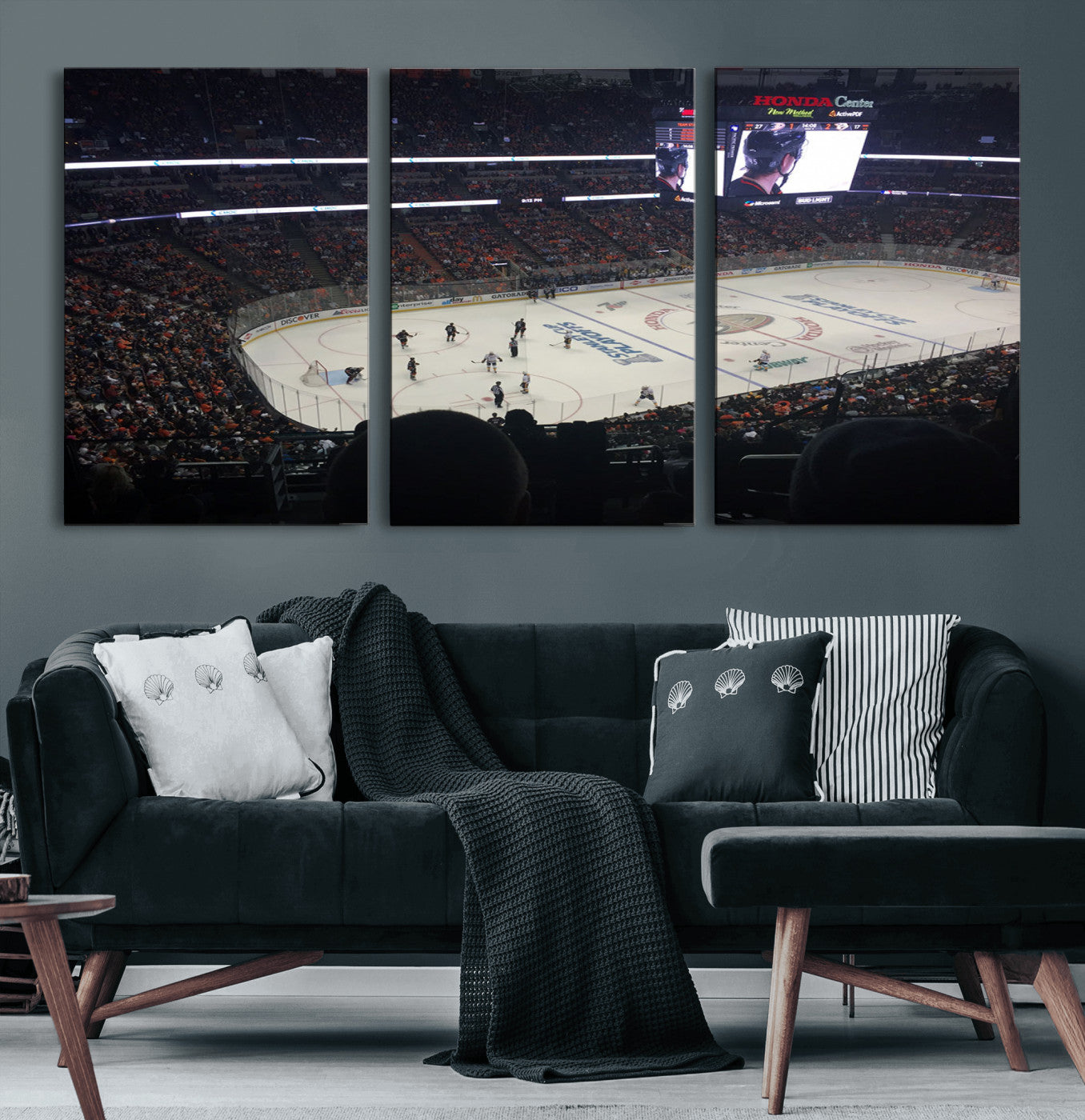 24634-MGV-CV-60X30-3P-Honda Center California Anaheim Ducks Hockey Stadium Wall Art, Honda Center California Stadium Wall