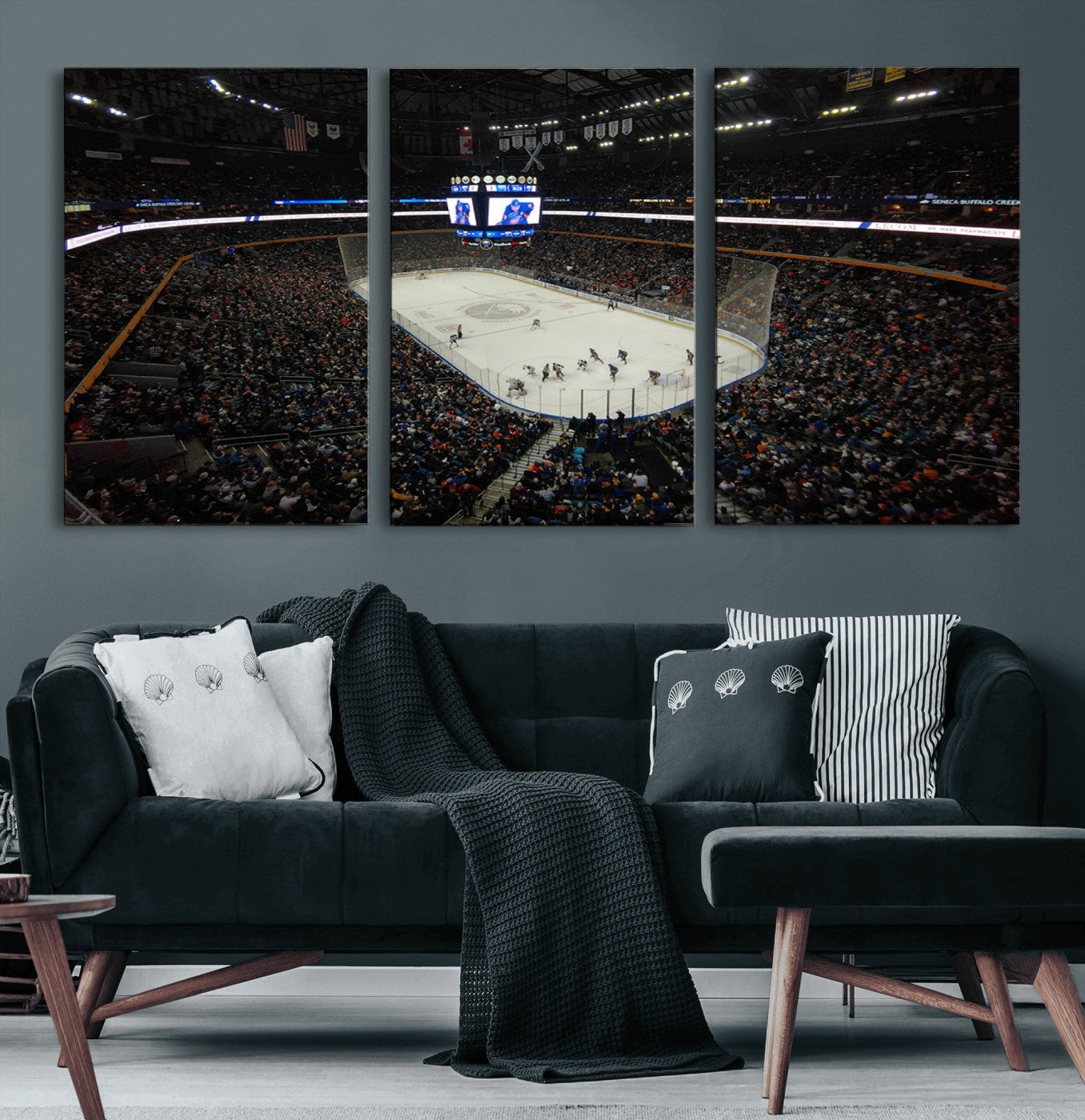 -KeyBank Center New York Buffalo Sabres Hockey Stadium Canvas Print Wall Art