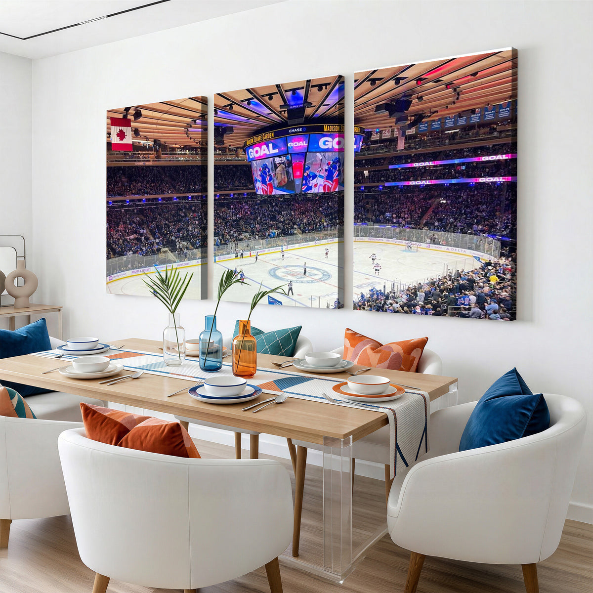 36401-MGV-CV-36X24 - Madison Square Garden New York Rangers Hockey Stadium Wall Art Canvas