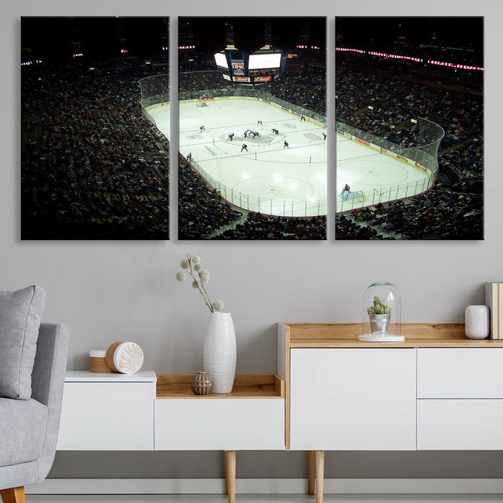 Nationwide Arena Ohio Columbus Blue Jackets Hockey Stadium Wall Art Canvas Print