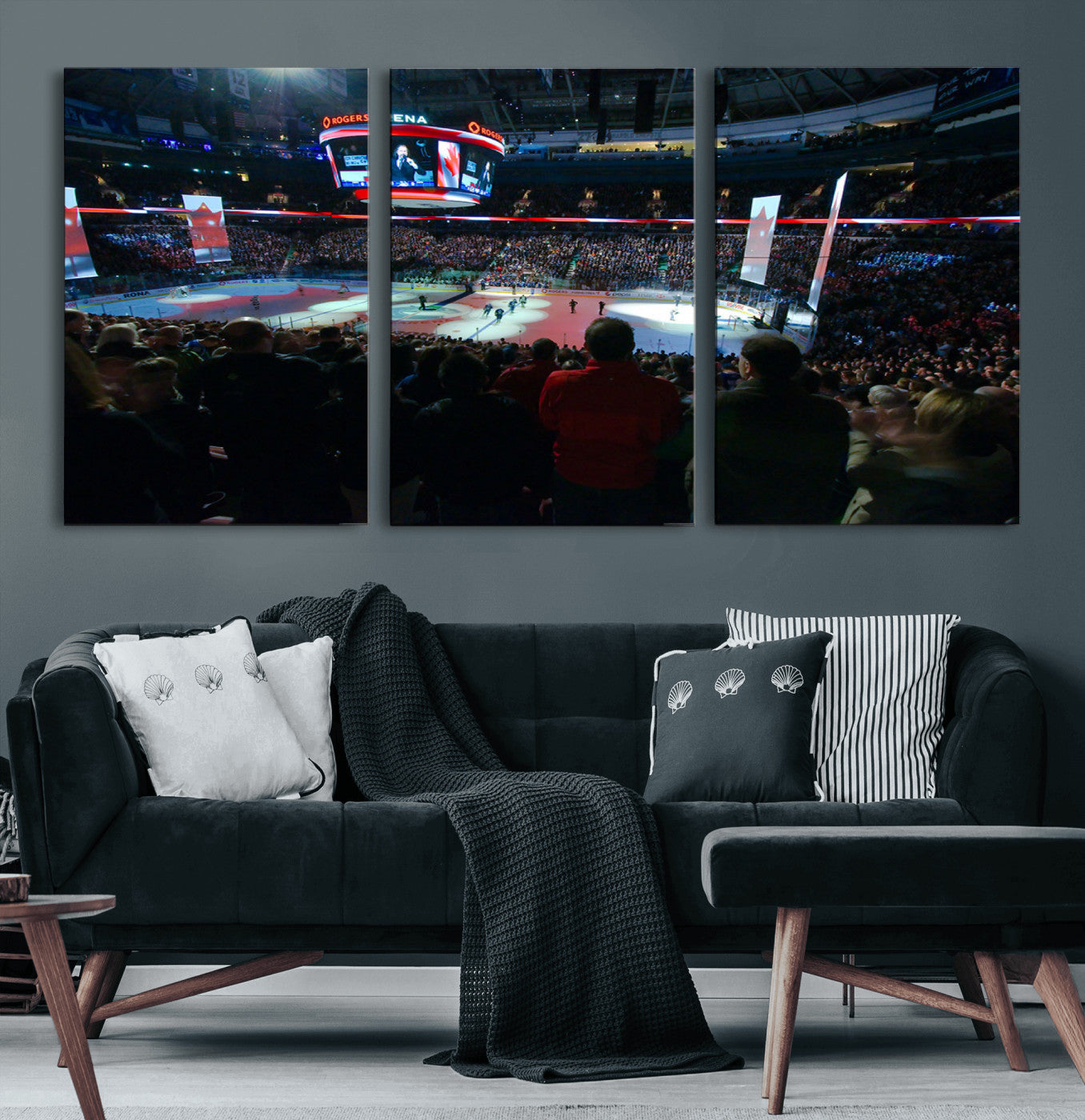 84945-MGV-CV-60X30-3P-Rogers Arena Vancouver Canucks Ice Hockey Stadium Wall Art, Vancouver Canucks Ice Hockey Print