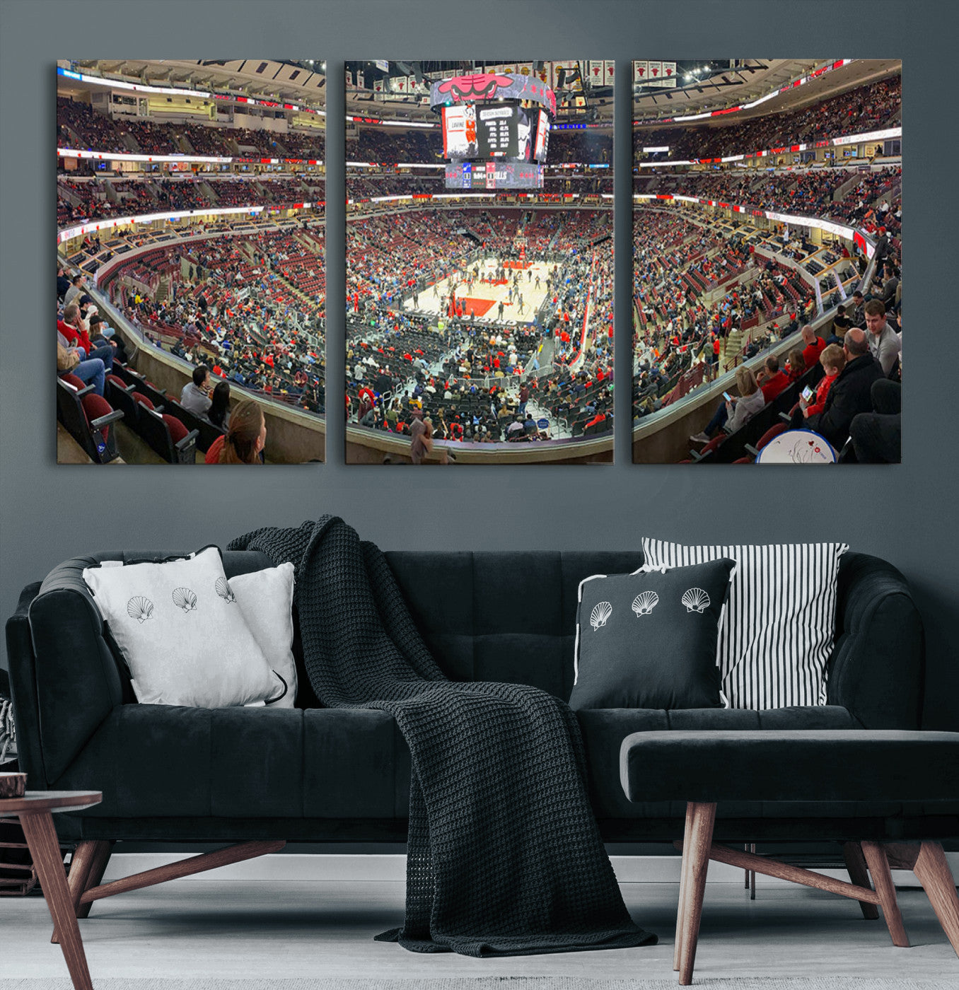 43481-MGV-CV-60X30-3P-United Center Chicago Bulls Stadium Wall Art Canvas Print