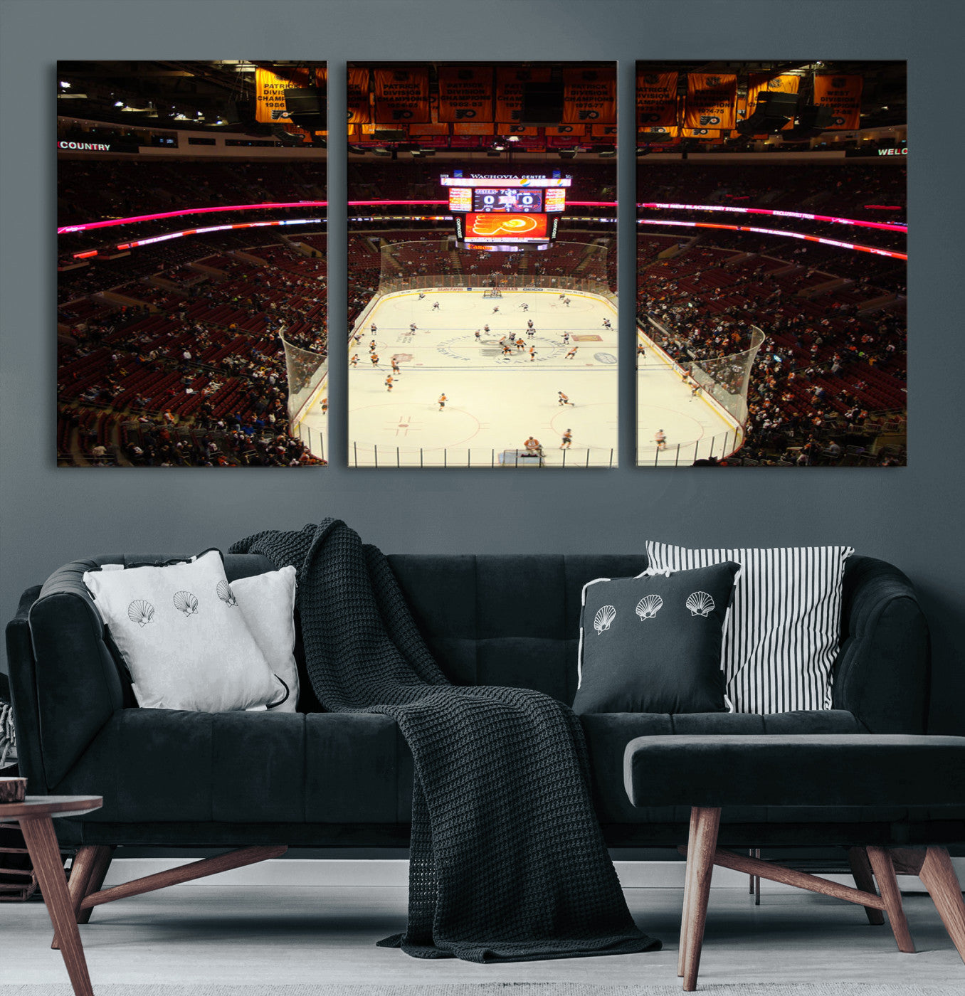 MGV-CV-60X30-3P - Wachovia Center Priort of Lyers Game Ice Hockey Stadium Canvas Print, Lyers Game Ice Hockey Stadium