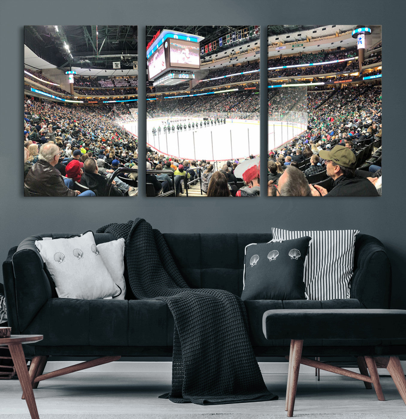 44414-MGV-CV-60X30-3P-Xcel Energy Center St Paul Minnesota Wild Ice Hockey Stadium Canvas, Minnesota Wild Ice Hockey