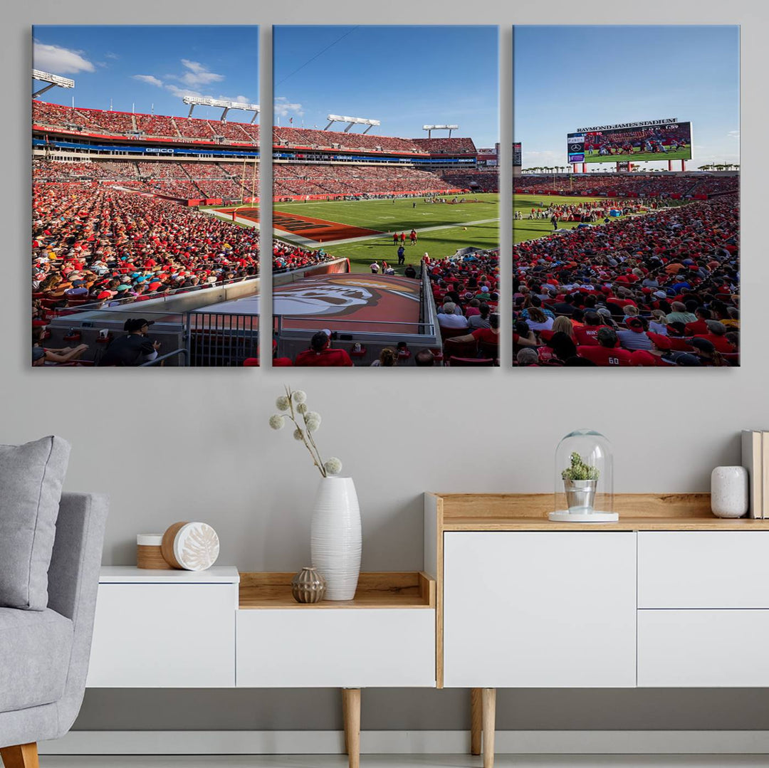 Tampa Stadium Wall Art Canvas Print.