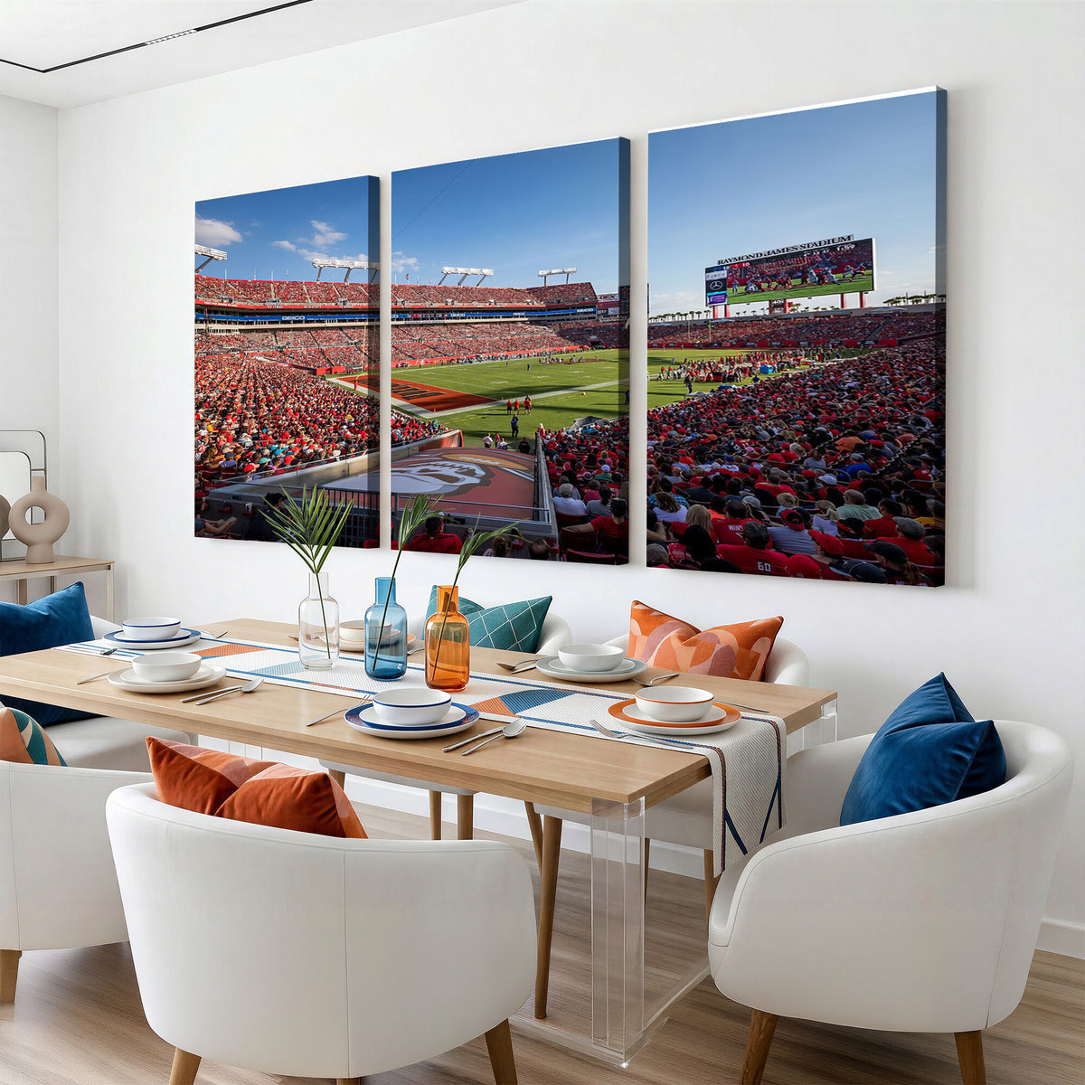 65229-MGV-CV-36X24 - Florida Tampa Raymond James Stadium Wall Art Canvas Print - NFL Football Stadium Print