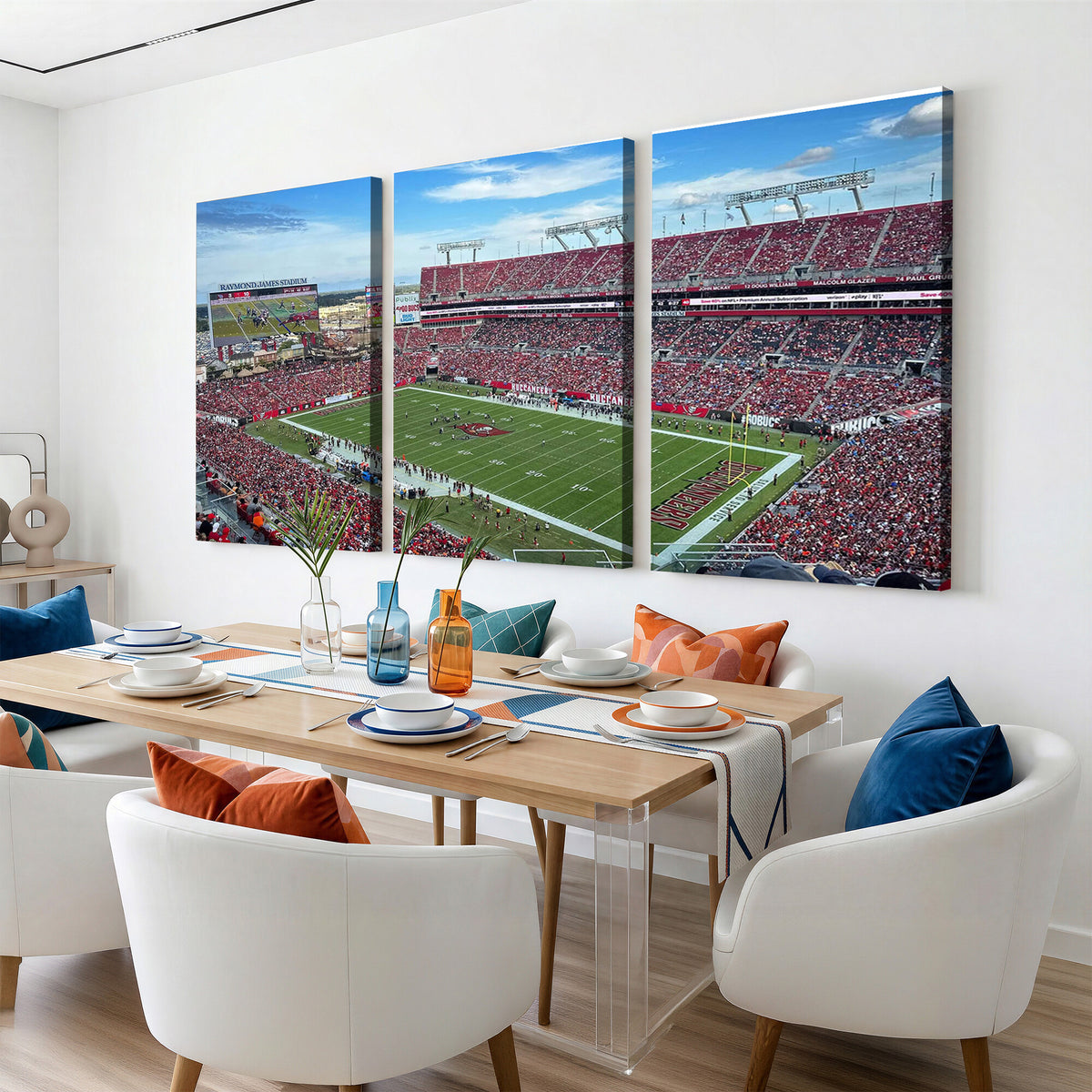 52828-MGV-CV-36X24 - Florida Tampa Raymond James Stadium Wall Art Canvas Print - NFL Football Stadium Print Canvas