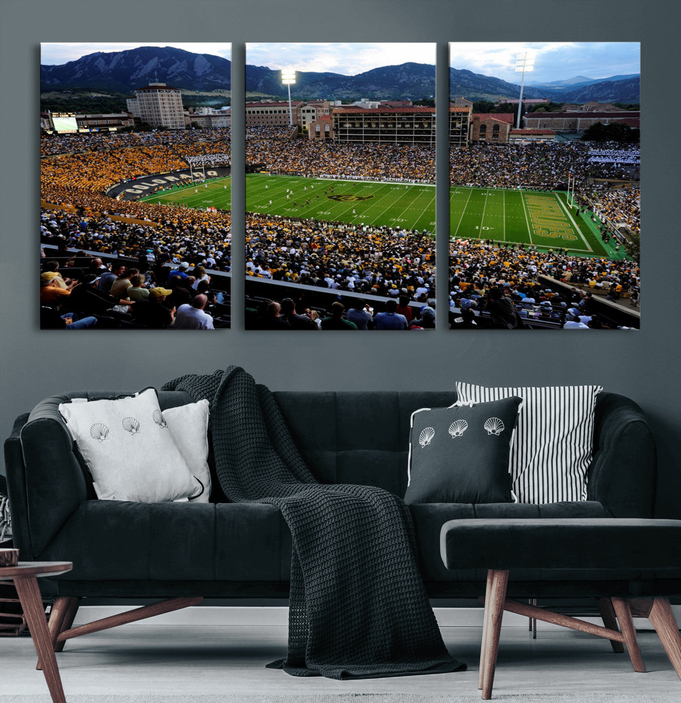 MGV-CV-60X30-3P - Colorado Buffaloes Canvas Print - Boulder Folsom Field Stadium Wall Art Canvas Print, Football Print