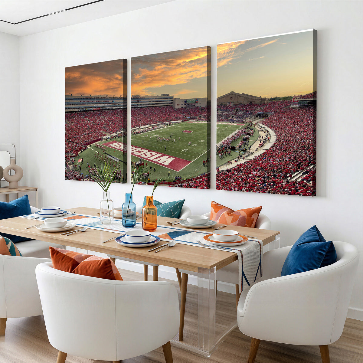 41472-MGV-CV-36X24 - Camp Randall Stadium Wisconsin Badgers Large Wall Art Canvas Print | College Football Stadium Wall