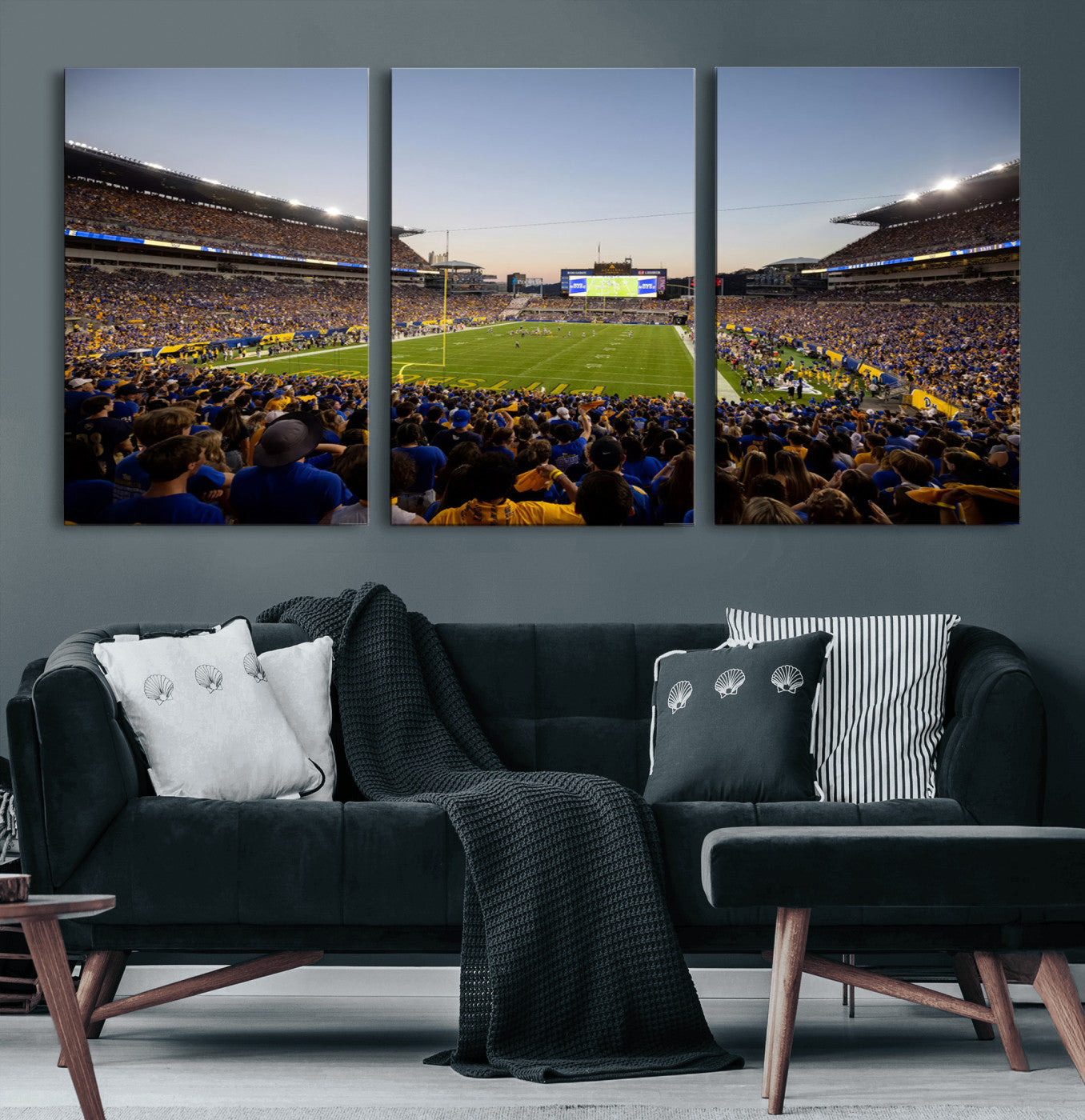 41853-MGV-CV-60X30-3P-Pittsburgh Panthers Football Team Print - Pittsburgh Acrisure Stadium Wall Art Canvas Print