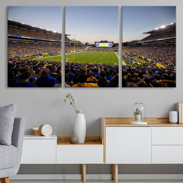 Pittsburgh Panthers Football Team Print - Pittsburgh Acrisure Stadium Wall Art Canvas Print