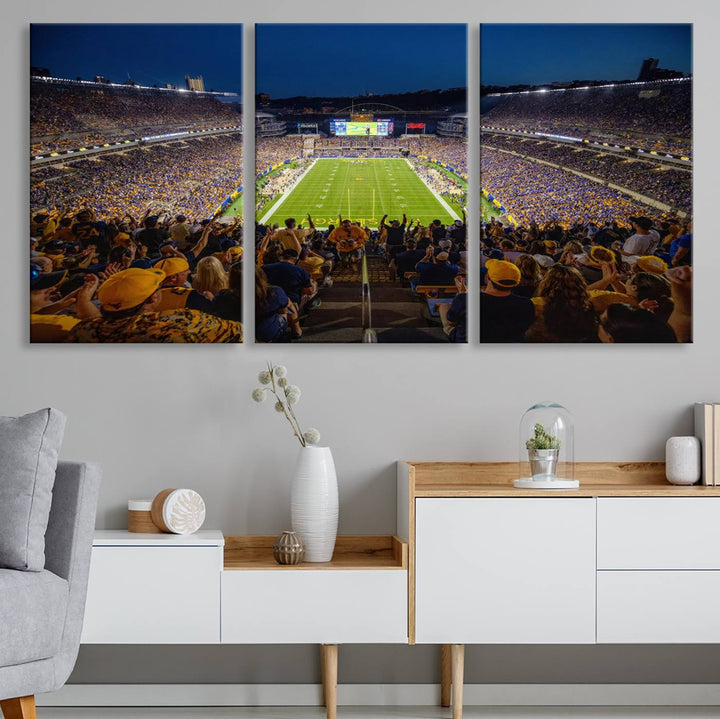 Pittsburgh Panthers Football Team Print - Pittsburgh Acrisure Stadium Wall Art Canvas Print