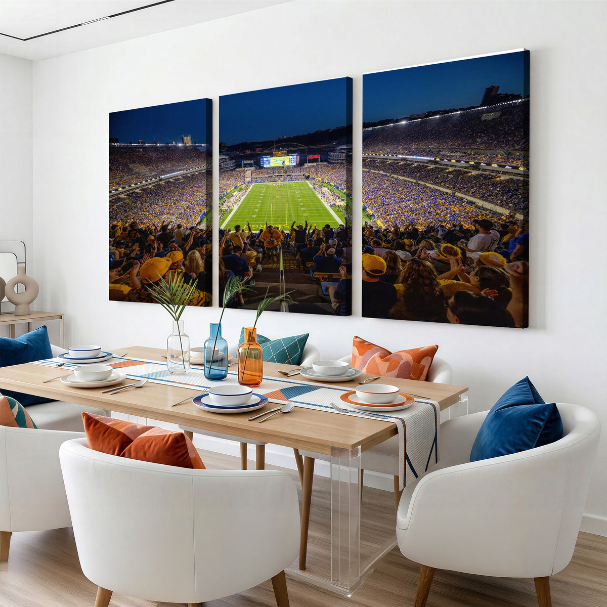 62297-MGV-CV-36X24 - Pittsburgh Panthers Football Team Print - Pittsburgh Acrisure Stadium Wall Art Canvas Print