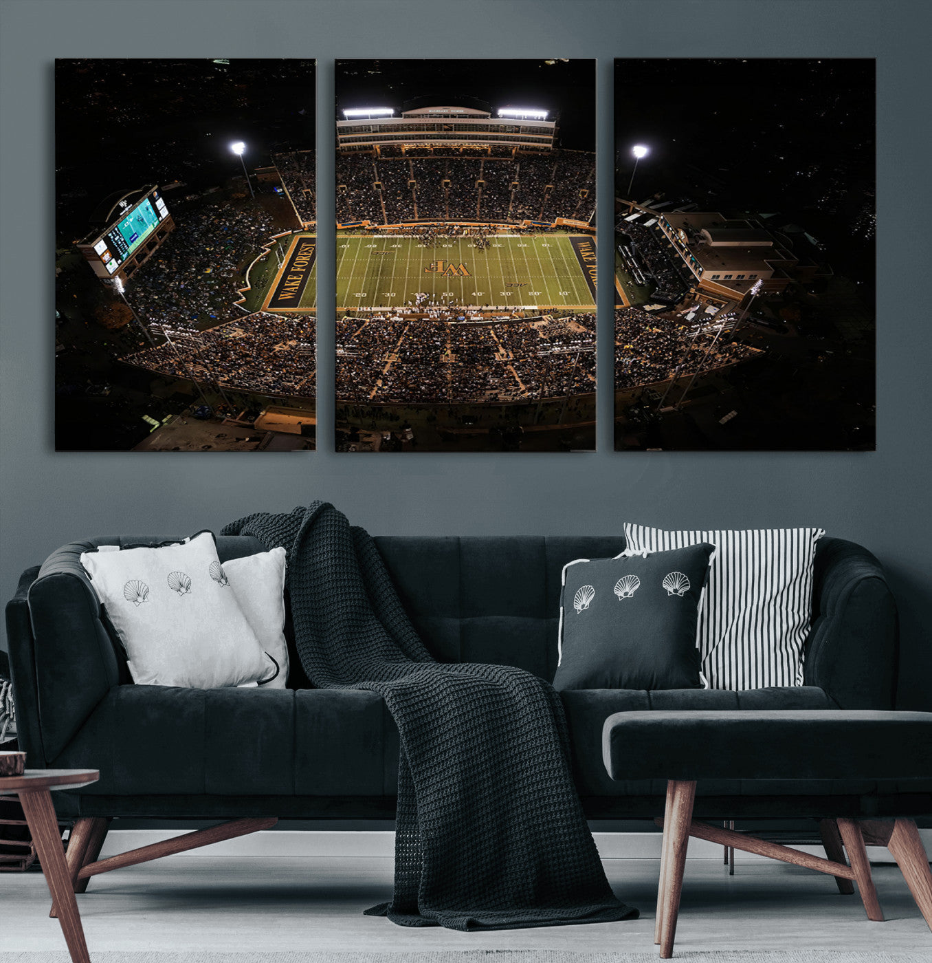 MGV-CV-60X30-3P - Wake Forest University Demon Deacons Canvas Printi, Football Team Print - Winston-Salem Allegacy
