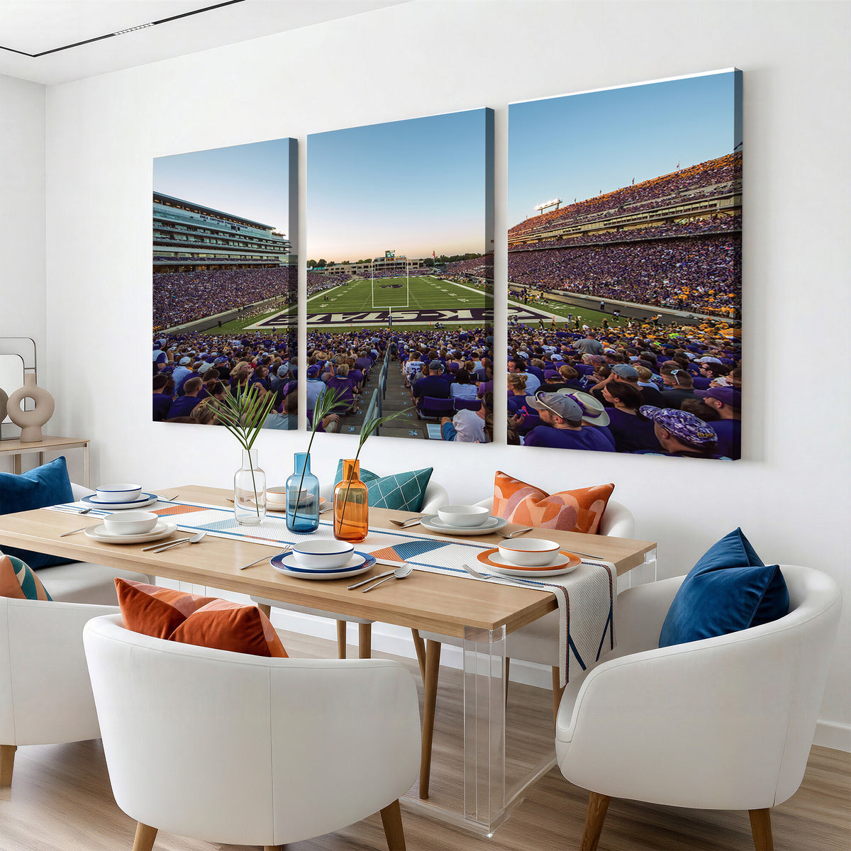 82792-MGV-CV-36X24 - Kansas State University Wildcats Football Team Print - Manhattan Bill Snyder Family Football Stadium