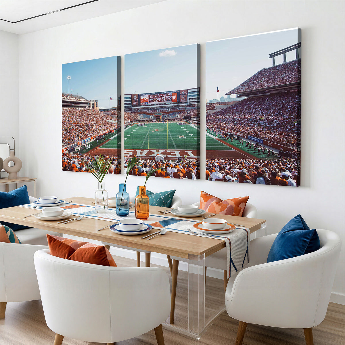 14826-MGV-CV-36X24 - Framed Texas Memorial Stadium Canvas, University of Texas Longhorns Football Team Print - Austin
