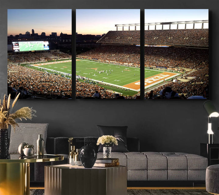 Darrell K Royal-Texas Memorial Stadium Canvas Wall Art - Texas Longhorns Football Match
