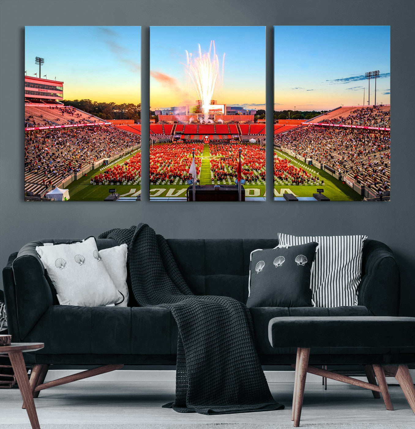 MGV-CV-60X30-3P - North Carolina State University Canvas Print, North Carolina State University Wolfpack Football Team