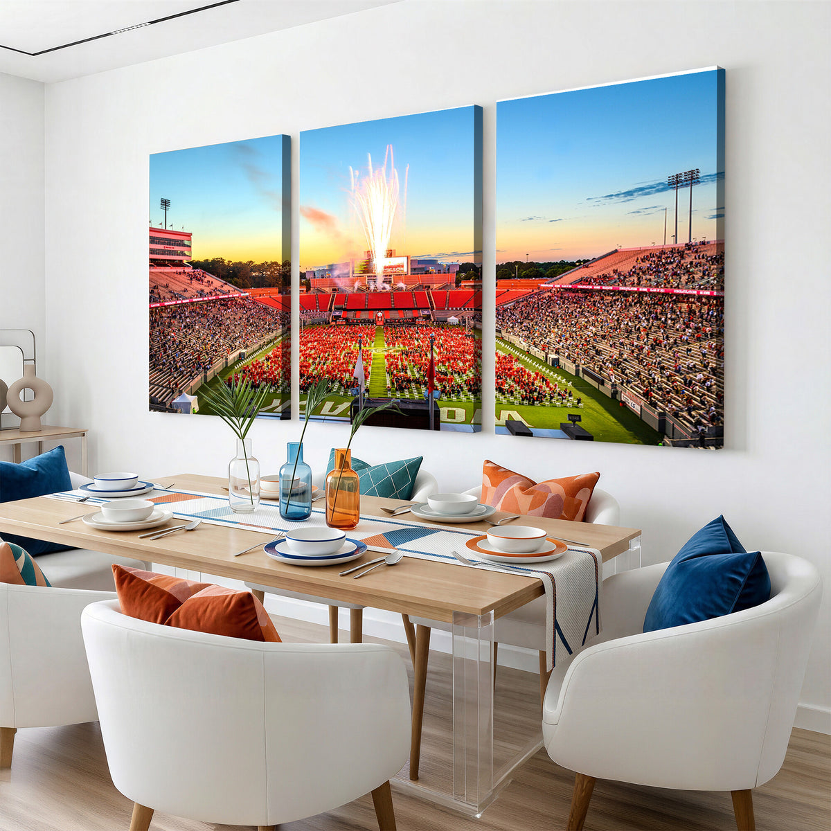 18017-MGV-CV-36X24 - North Carolina State University Canvas Print, Wolfpack Football Team Print