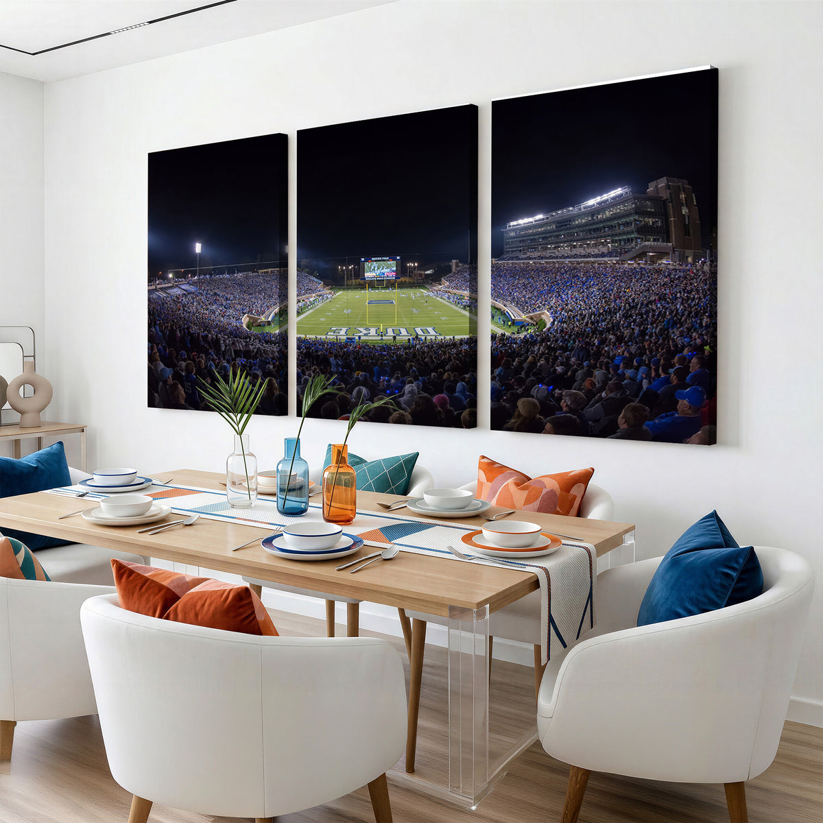 21070-MGV-CV-36X24 - Duke University Blue Devils Football Team Print - Durham Wallace Wade Stadium Wall Art Canvas Print