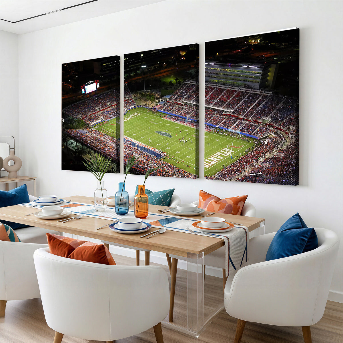 12682-MGV-CV-36X24 - Florida Atlantic University Owls Canvas Print, Football Team Print - Boca Raton FAU Stadium Wall Art