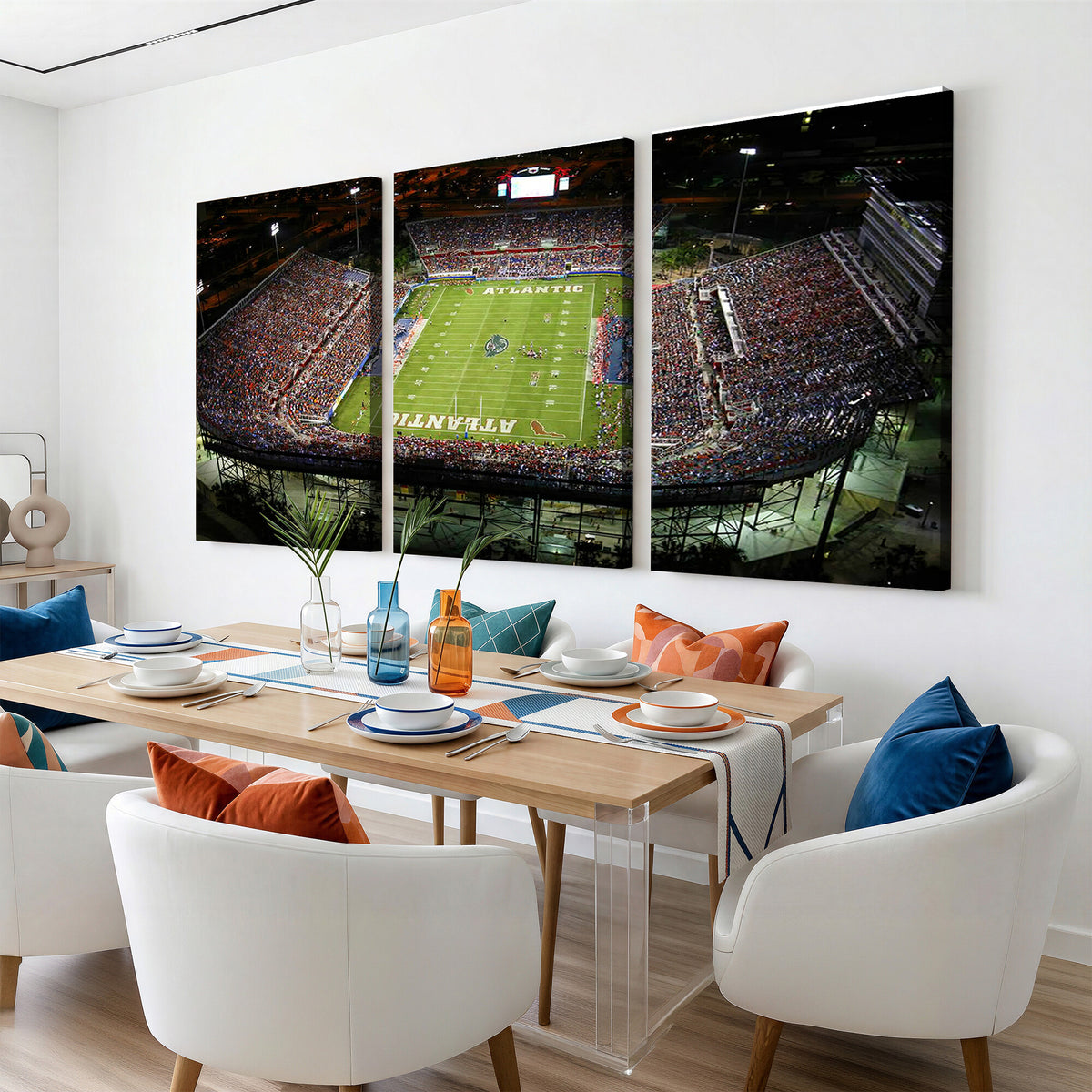 72354-MGV-CV-36X24 - Florida Atlantic University Owls Football Team Print - Boca Raton FAU Stadium Wall Art Canvas Print