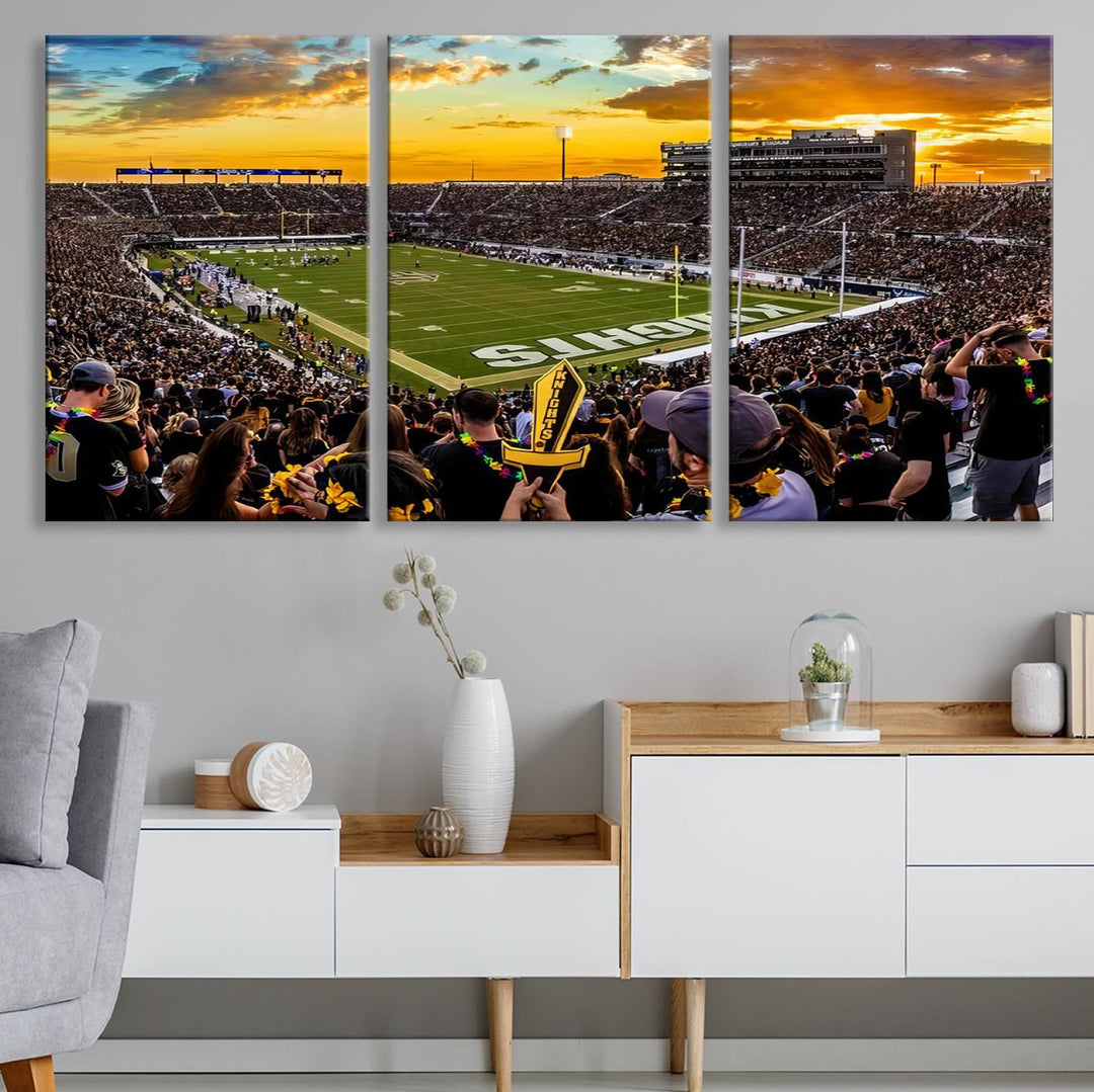 UCF Knights Football Team Print - Orlando FBC Mortgage Stadium Wall Art Canvas Print