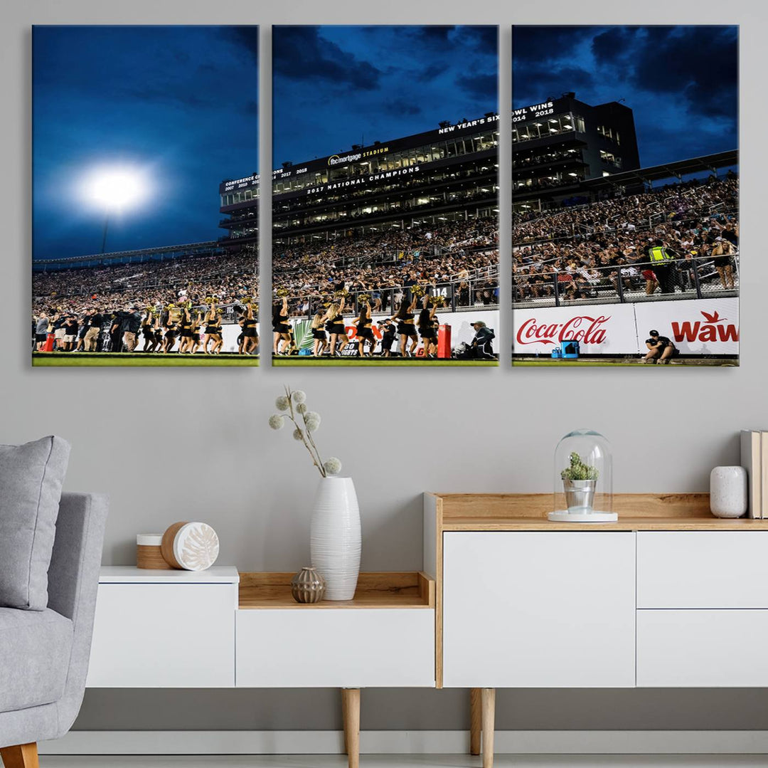 UCF Knights Football Team Print - Orlando FBC Mortgage Stadium Wall Art Canvas Print