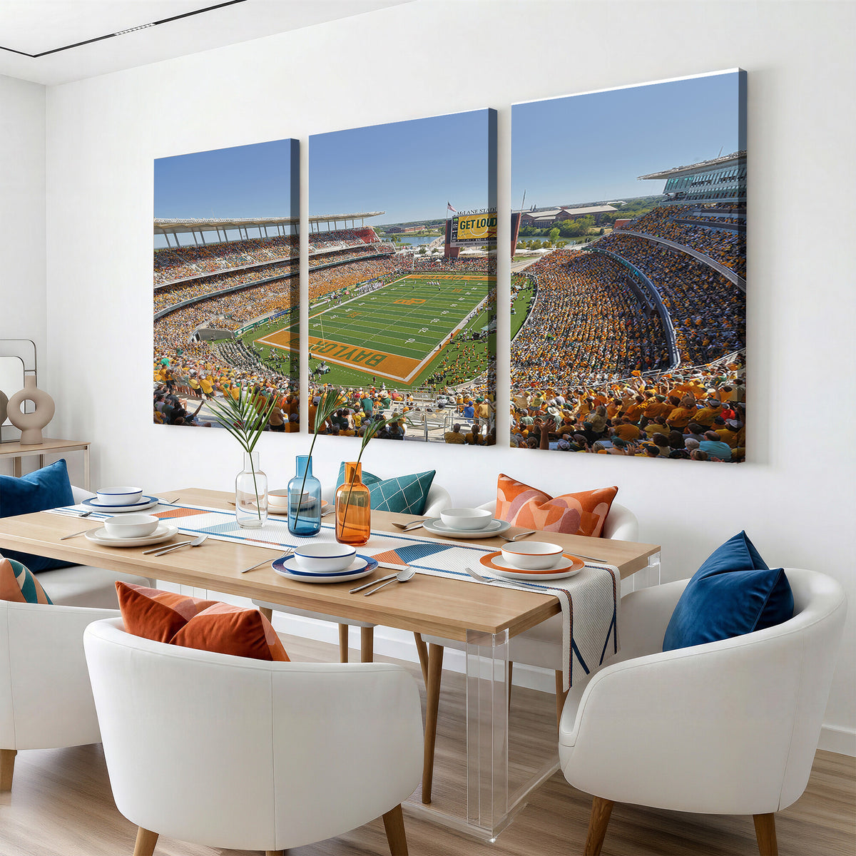 49912-MGV-CV-36X24 - Baylor University Bears Football Team Print - Waco McLane Stadium Wall Art Canvas Print