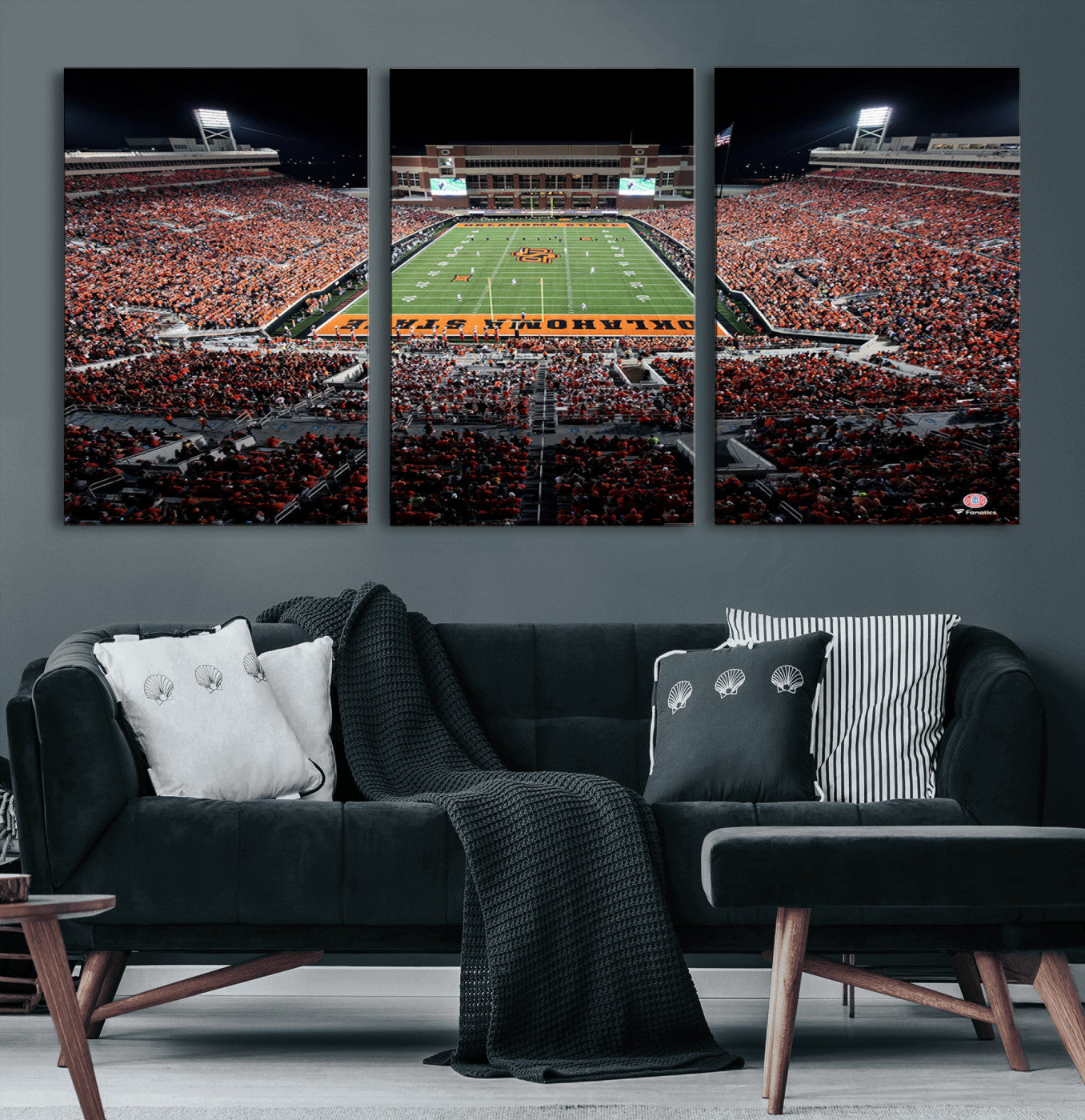 MGV-CV-60X30-3P - Oklahoma State Cowboys Canvas Print, Football Team Print - Stillwater Boone Pickens Stadium Wall Art