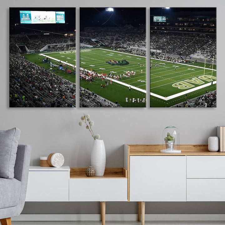 UAB Blazers Football Team Print - Birmingham Protective Stadium Wall Art Canvas Print