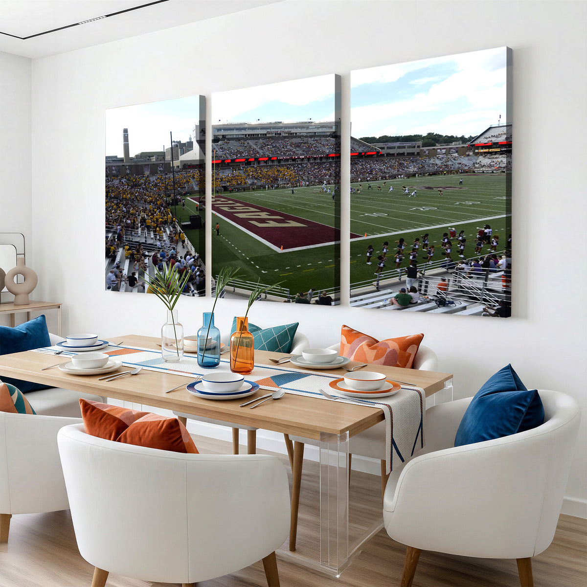 61503-MGV-CV-36X24 - Boston College Eagles Football Team Print - Boston Alumni Stadium Wall Art Canvas Print