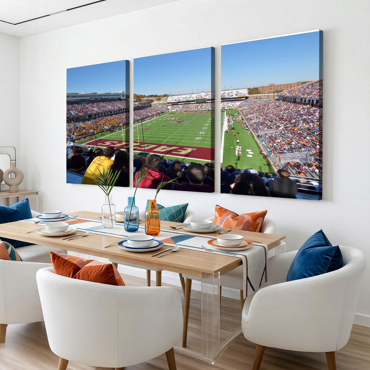 78117-MGV-CV-36X24 - Boston College Eagles Football Team Print - Boston Alumni Stadium Wall Art Canvas Print