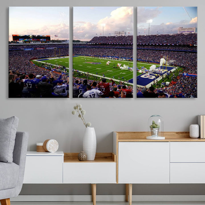 Buffalo Bills Football Team Print - Buffalo Highmark Stadium Wall Art Canvas Print