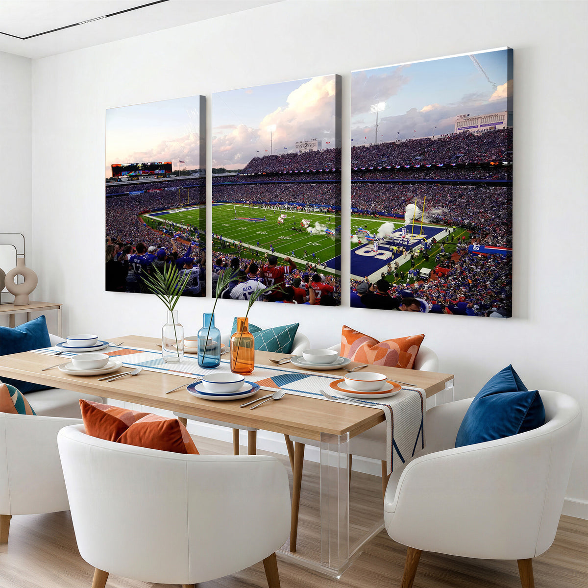 64066-MGV-CV-36X24 - Buffalo Bills Football Team Print - Buffalo Highmark Stadium Wall Art Canvas Print