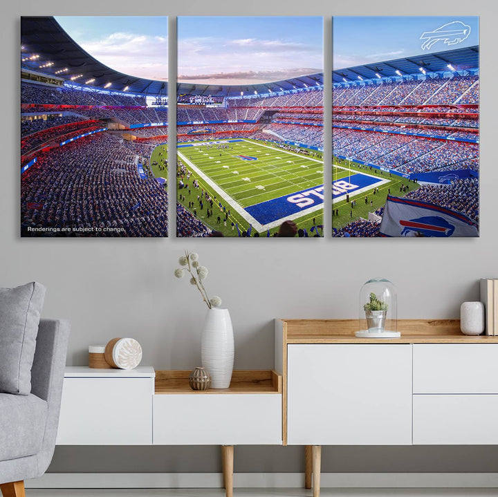 Buffalo Bills Football Team Print - Buffalo Highmark Stadium Wall Art Canvas Print