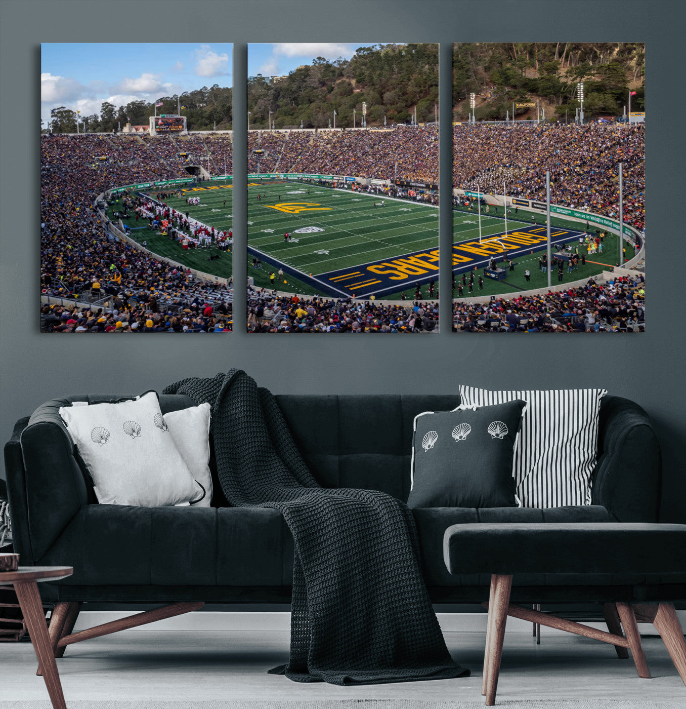 38054-MGV-CV-60X30-3P-University of California Golden Bears Football Team Print - Berkeley California Memorial Stadium Art