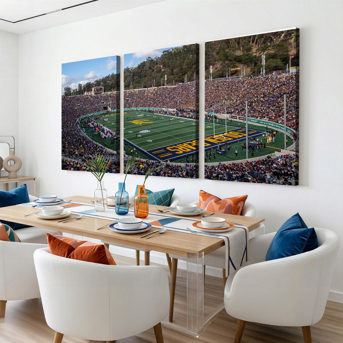 38054-MGV-CV-36X24 - University of California Golden Bears Football Team Print - Berkeley California Memorial Stadium Art