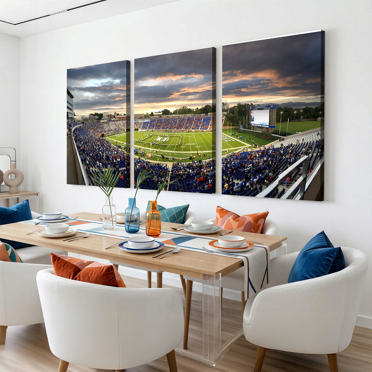60433-MGV-CV-36X24 - Duke University Blue Devils Football Team Print, Durham