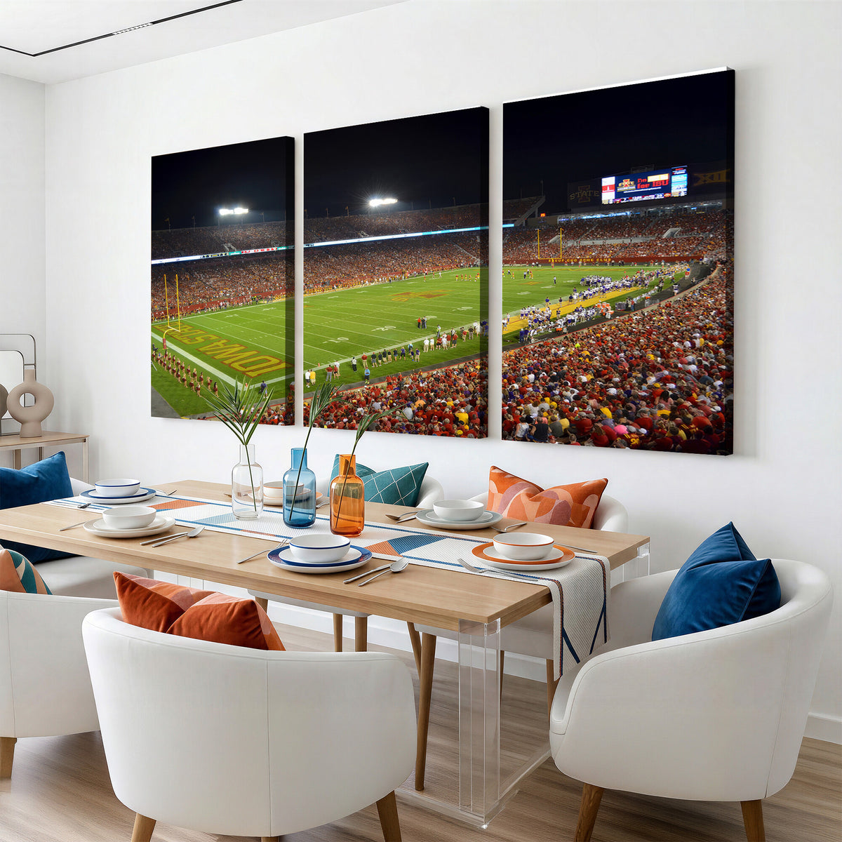 27211-MGV-CV-36X24 - Iowa State University Cyclones Football Team Print, Ames, Extra Large Game Room Wall Decor